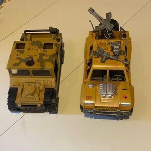 Military Toy Vehicle Set - Tan and Black